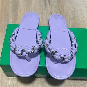 Bottega Veneta Lavender Chain Sandals
